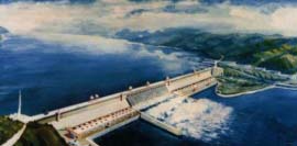 世界上最大的發(fā)電站，三峽水電站發(fā)電容量達(dá)2250萬(wàn)千瓦